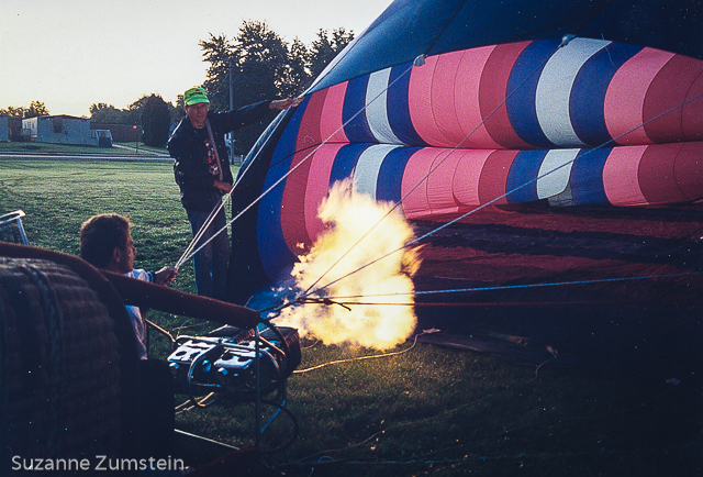 Open flame. balloon